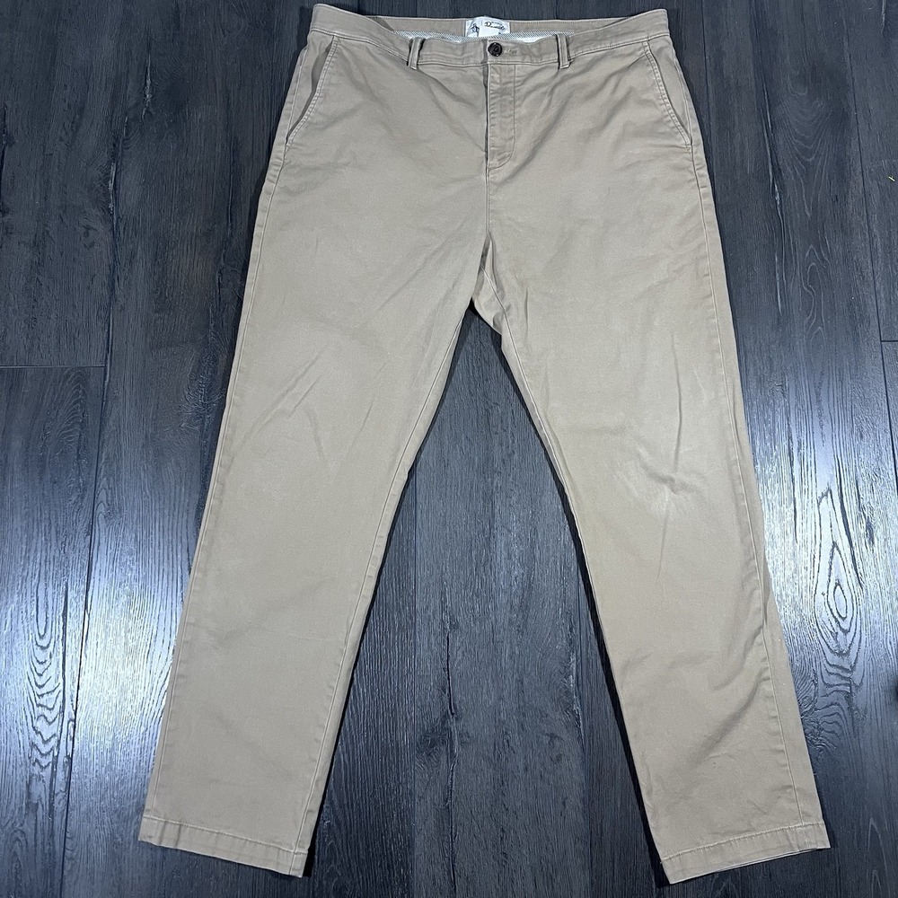 Original Penguin‎ Khaki Chino Pants Mens 38x32 (Fits 38x31) Cotton Beige Preppy